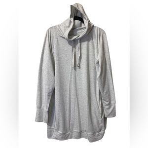 Tek Gear On The Go Women's Size XXL Long Sleeve Grey Gray Hoodie Tunic Length